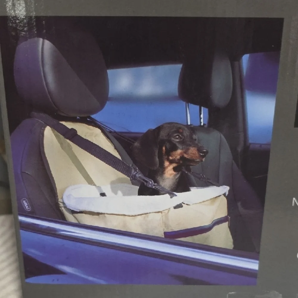 Pet Booster Seat for Dogs - Cream and Black